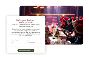 MICE Operations RFP widget containing Christmas offer 